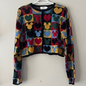 RARE Disney Moussy Mickey Mouse Cardigan from Japan